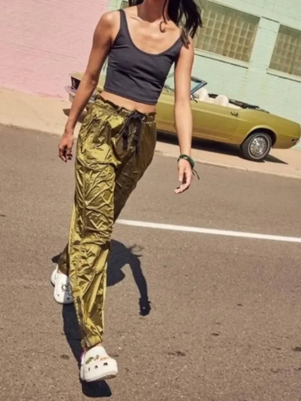 Free People Movement Back to the Future Joggers green Size small Utility Joggers